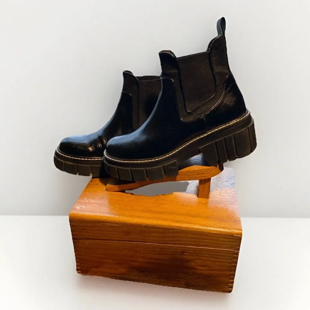 BCBG Women's Ulysa Platform Boots‎ Black  Platform Boots Size 7m BCBGeneration